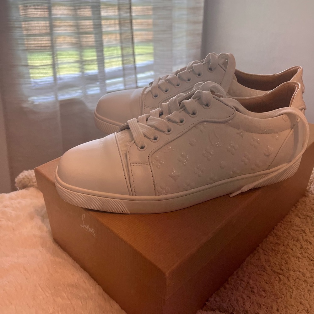 White low Christian Louboutin sneakers